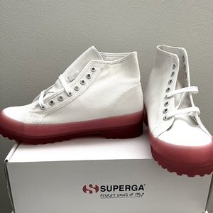 Super-Ga High Tops Pink Rubber Shoes